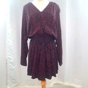 Rails long sleeve mini dress with stretchy waist